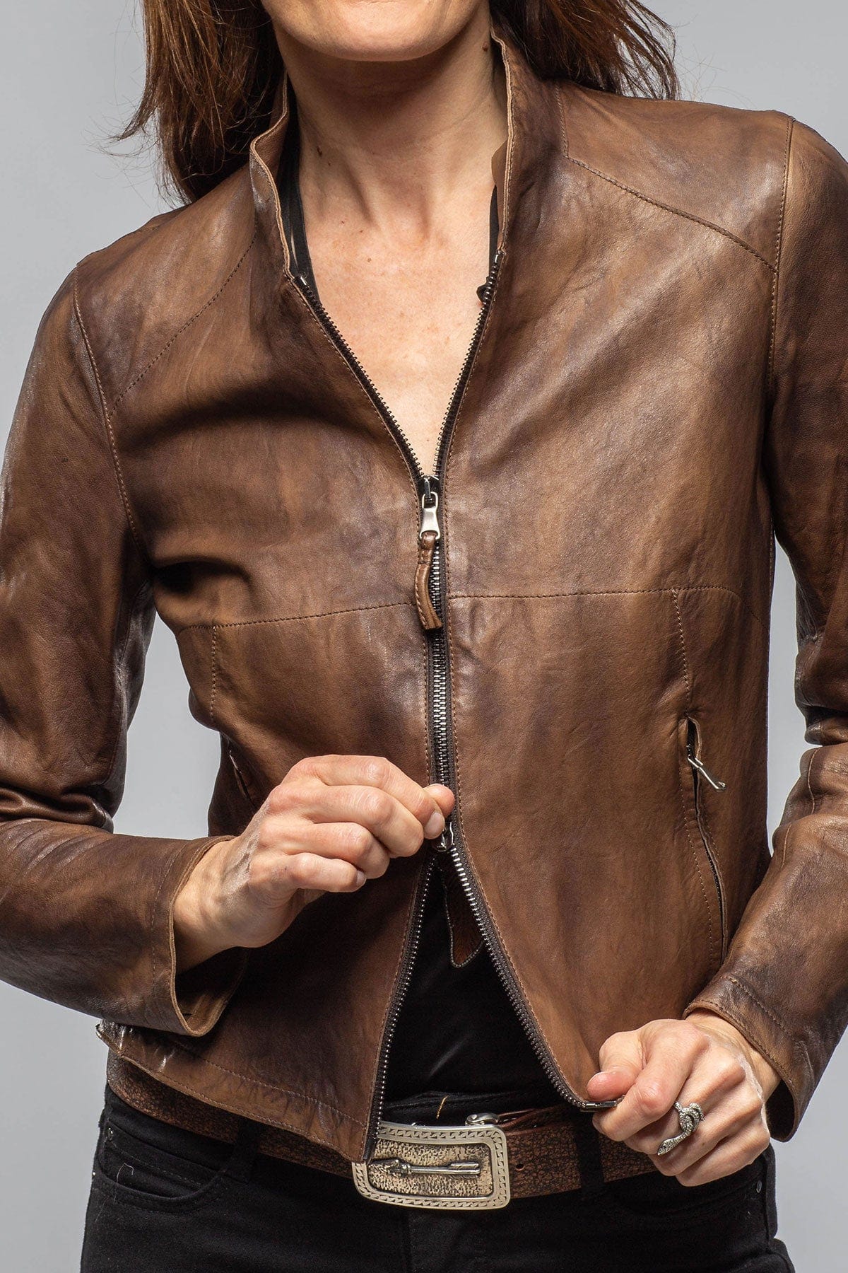 Axel's Renegade Mesquite Leather Moto In Brown | Ladies - Outerwear - Leather