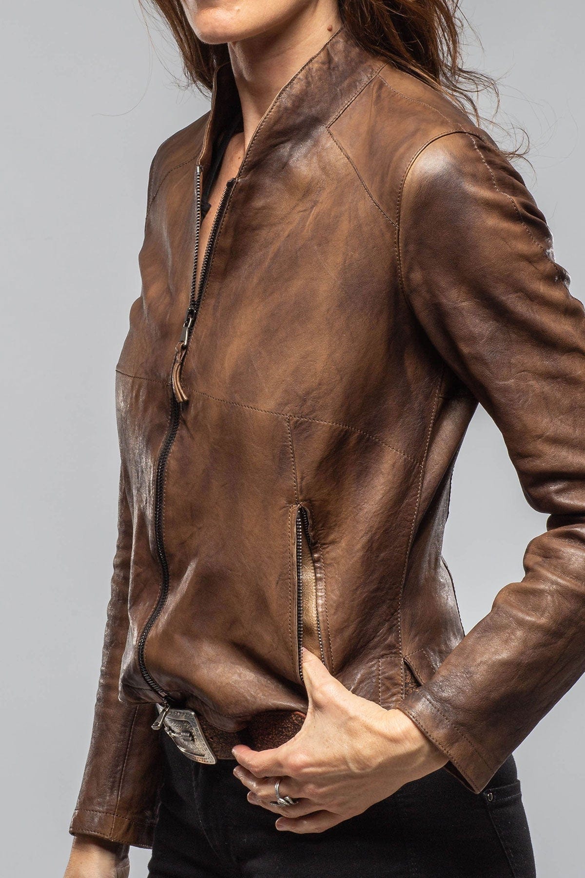 Axel's Renegade Mesquite Leather Moto In Brown | Ladies - Outerwear - Leather