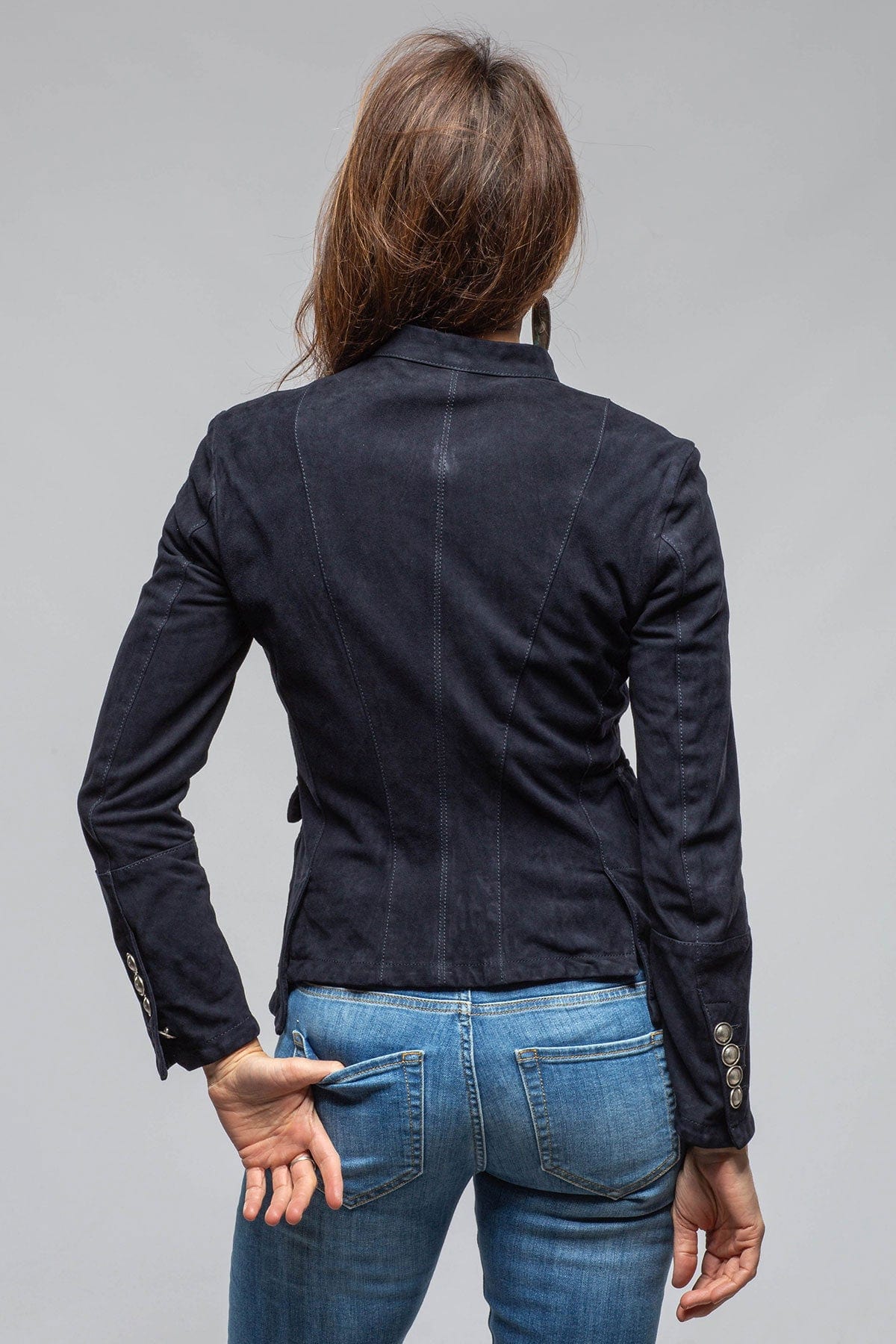 Axel's Renegade Scarlet Washed Suede Shirt In Deep Sea | Ladies - Outerwear - Leather