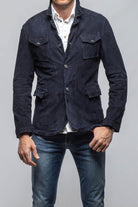 Axel's Renegade Suede 4 Pocket Jacket In Deep Sea | Mens - Outerwear - Leather