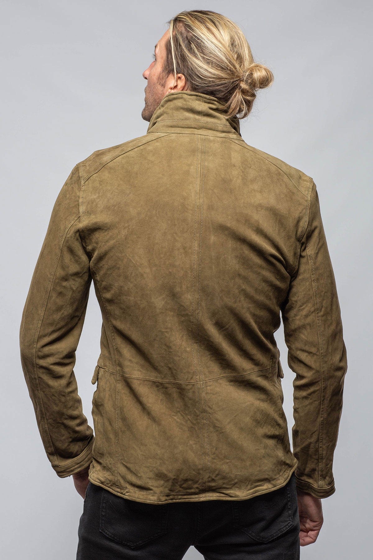 Axel's Renegade Suede 4 Pocket Jacket In Salvia | Mens - Outerwear - Leather