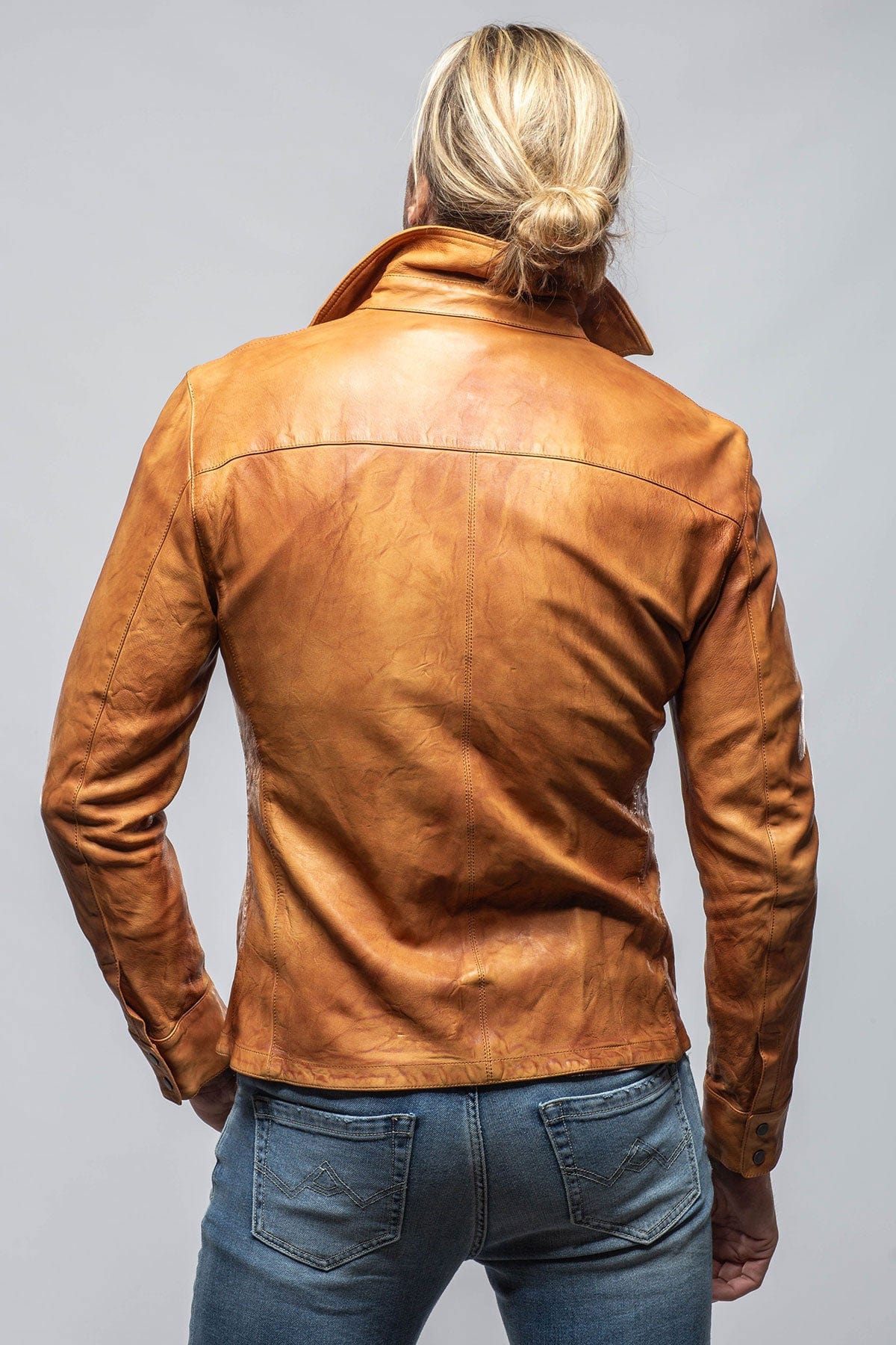 Axel's Renegade by Garrett Tame Leather Shirt In Antique Brown