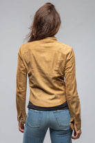 Axel's Giulia Suede Snap Shirt In Biscotti Ladies - Outerwear - Leather