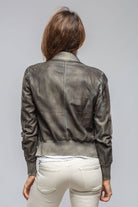 Mila Lightweight Leather Jacket In Storm - AXEL'S