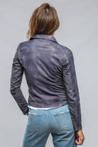 Natalia Lightweight Leather Jacket In Deep Blue - AXEL'S