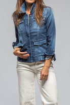Beale Over-Dyed Denim Jacket In Mid Dark Blue - AXEL'S