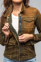 Beale Over-Dyed Denim Jacket In Papaya - AXEL'S