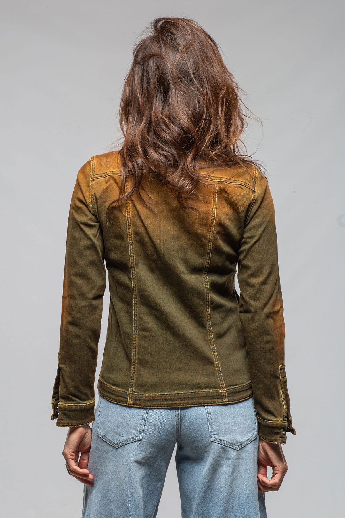 Beale Over-Dyed Denim Jacket In Papaya - AXEL'S