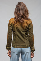 Beale Over-Dyed Denim Jacket In Papaya - AXEL'S