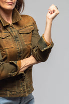 Beale Over-Dyed Denim Jacket In Papaya - AXEL'S