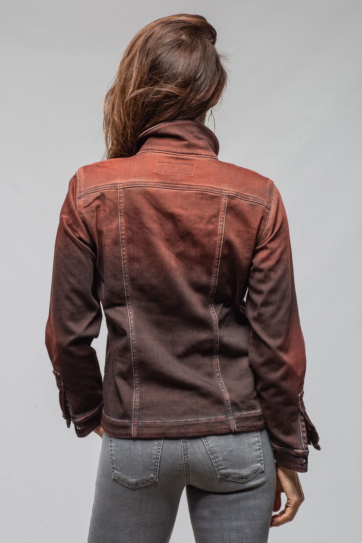 Beale Over-Dyed Denim Jacket In Ruggine Rust - AXEL'S