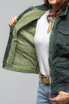 Axel's Premium Denim Beale Over-Dyed Moleskin Jacket In Avocado Ladies - Outerwear - Lightweight