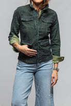 Axel's Premium Denim Beale Over-Dyed Moleskin Jacket In Avocado Ladies - Outerwear - Lightweight