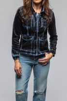 Axel's Premium Denim Beale Velvet Denim Jacket In Navy Ladies - Outerwear - Lightweight
