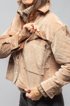 Axel's Premium Denim Betel Short Moleskin Jacket In Bleached Rust Ladies - Outerwear - Lightweight
