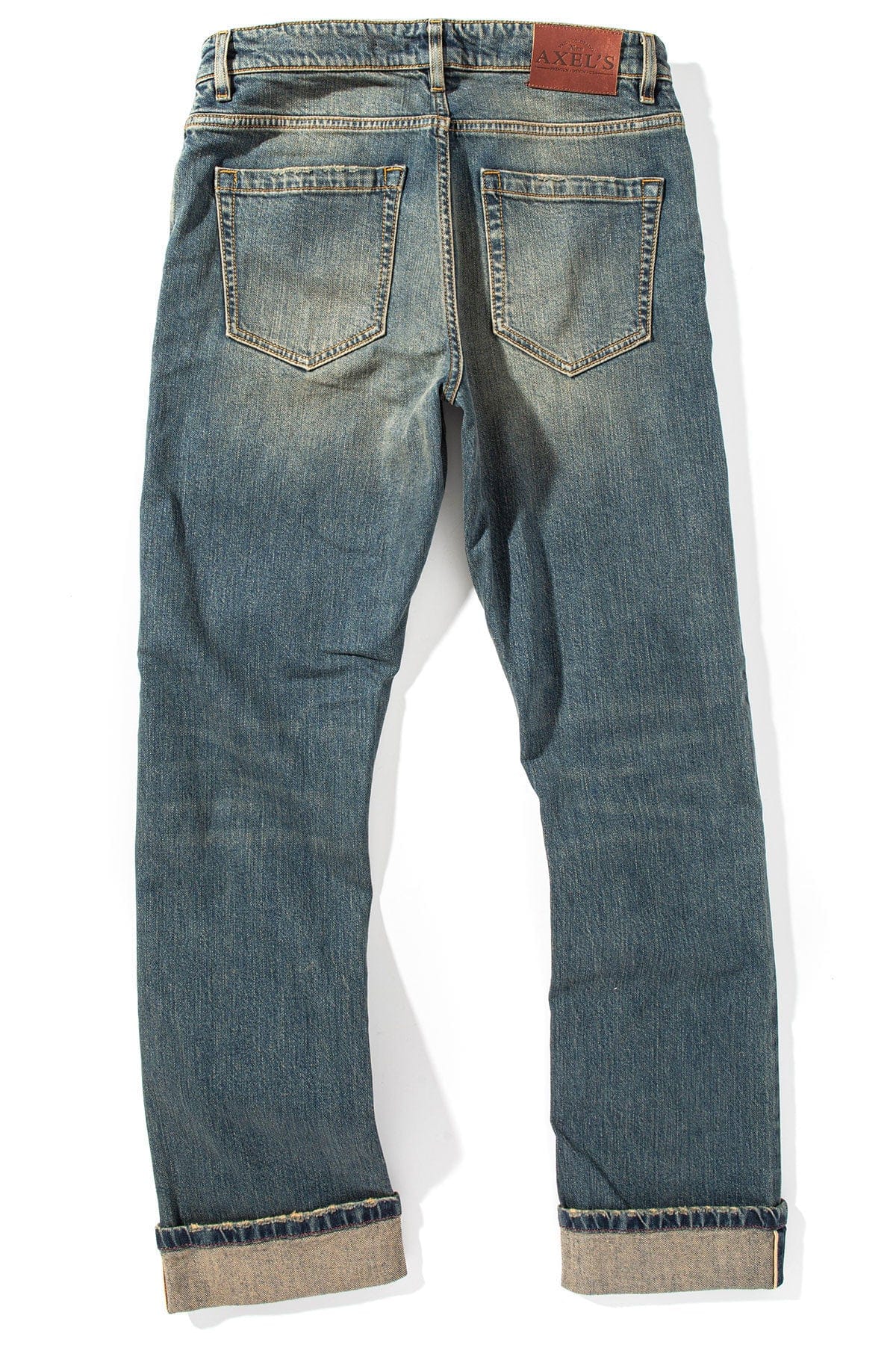 Axel's Premium Denim Callum Selvedge Straight Denim In Dirty Wash Mens - Pants - 5 Pocket