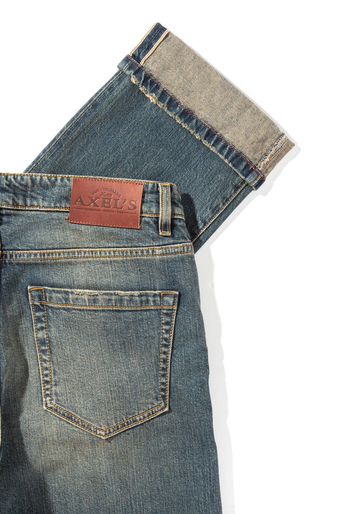 Axel's Premium Denim Callum Selvedge Straight Denim In Dirty Wash Mens - Pants - 5 Pocket