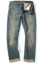 Axel's Premium Denim Callum Selvedge Straight Denim In Dirty Wash Mens - Pants - 5 Pocket