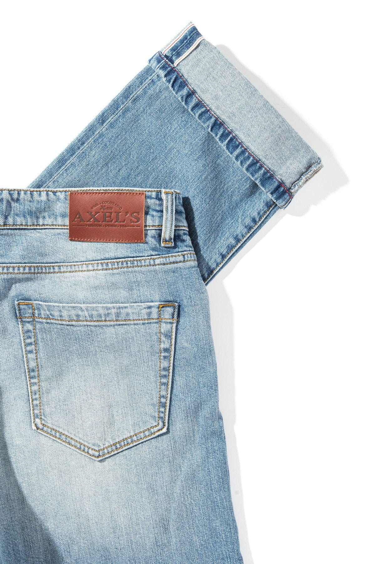 Axel's Premium Denim Callum Selvedge Straight Denim In Light Blue Mens - Pants - 5 Pocket