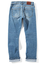 Axel's Premium Denim Callum Selvedge Straight Denim In Mid Blue Mens - Pants - 5 Pocket