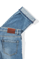 Axel's Premium Denim Callum Selvedge Straight Denim In Mid Blue Mens - Pants - 5 Pocket