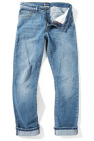 Axel's Premium Denim Callum Selvedge Straight Denim In Mid Blue Mens - Pants - 5 Pocket