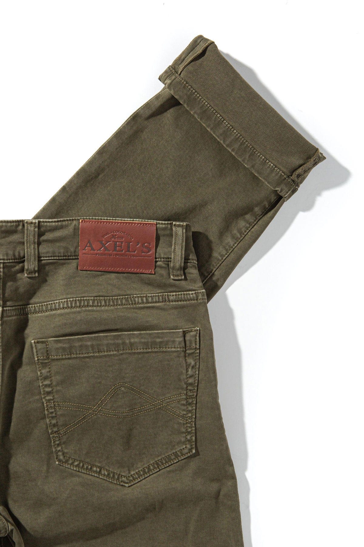 Axel's Premium Denim Colorado Soft-Touch Slim Jeans In Army Mens - Pants - 5 Pocket