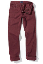 Axel's Premium Denim Colorado Soft-Touch Slim Jeans In Bordeaux Mens - Pants - 5 Pocket