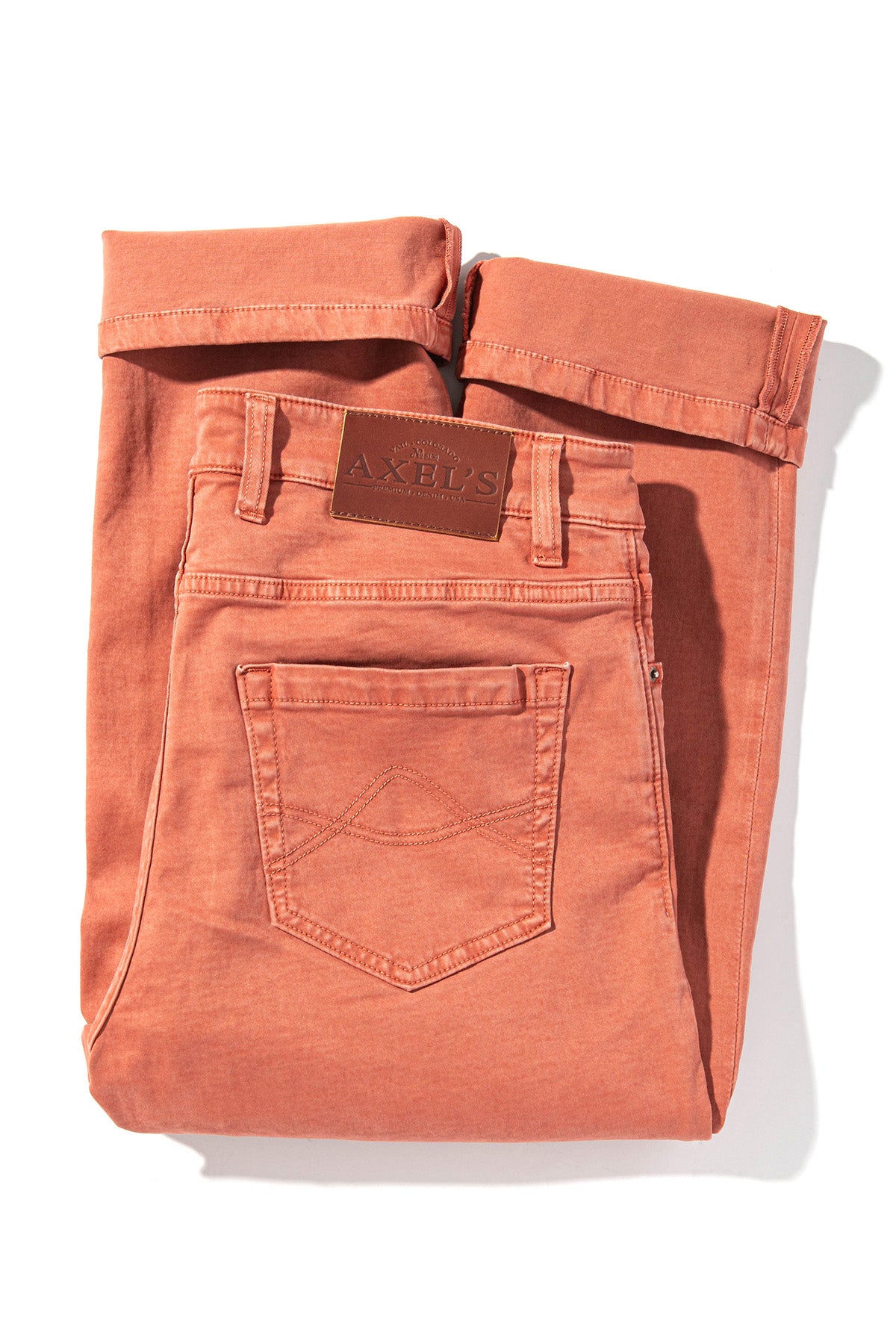 Axel's Premium Denim Colorado Soft-Touch Slim Jeans In Chili Mens - Pants - 5 Pocket