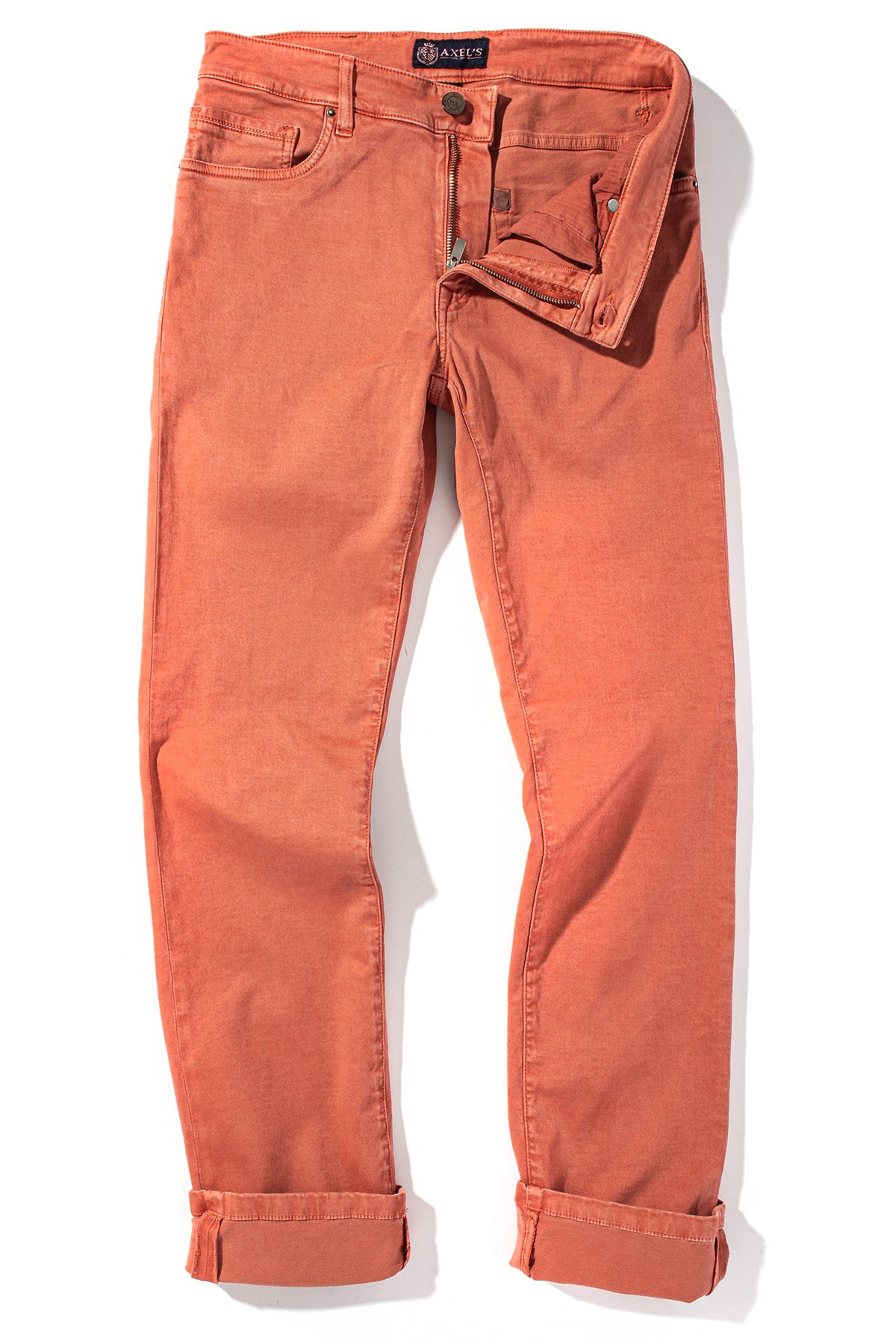 Axel's Premium Denim Colorado Soft-Touch Slim Jeans In Chili Mens - Pants - 5 Pocket