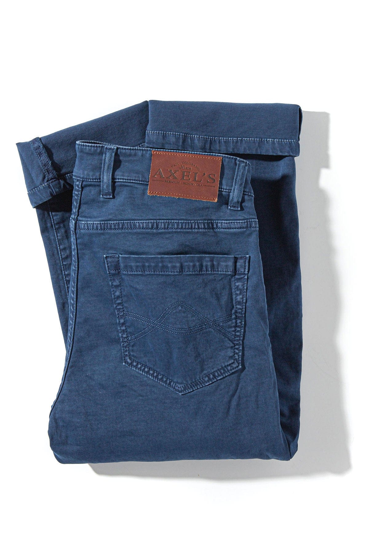 Axel's Premium Denim Colorado Soft-Touch Slim Jeans In Indaco Mens - Pants - 5 Pocket