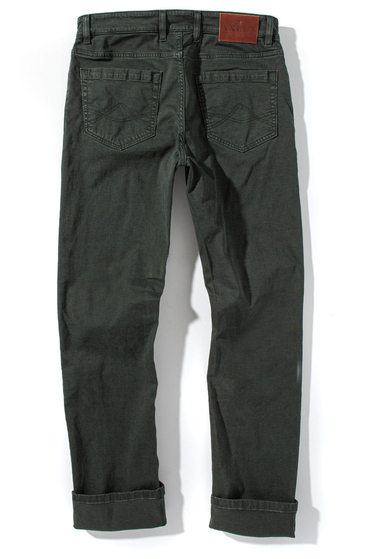 Axel's Premium Denim Colorado Soft-Touch Slim Jeans In Verde Loden Mens - Pants - 5 Pocket