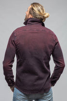 Axel's Premium Denim Cutter Knit Snap Shirt In Bordeaux Mens - Snap Shirts