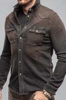 Axel's Premium Denim Cutter Knit Snap Shirt In Desert Mens - Snap Shirts