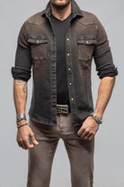 Axel's Premium Denim Cutter Knit Snap Shirt In Desert Mens - Snap Shirts