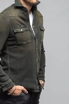 Axel's Premium Denim Cutter Knit Snap Shirt In Iguana Mens - Snap Shirts