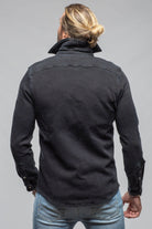 Axel's Premium Denim Cutter Knit Snap Shirt In Nero Mens - Snap Shirts