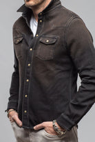 Cutter Knit Snap Shirt In Wenge - AXEL'S