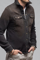 Cutter Knit Snap Shirt In Wenge - AXEL'S