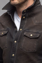 Cutter Knit Snap Shirt In Wenge - AXEL'S