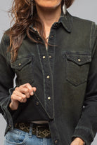 Axel's Premium Denim Dakota Western Knit Shirt In Iguana Overdye Ladies - Snap Shirts