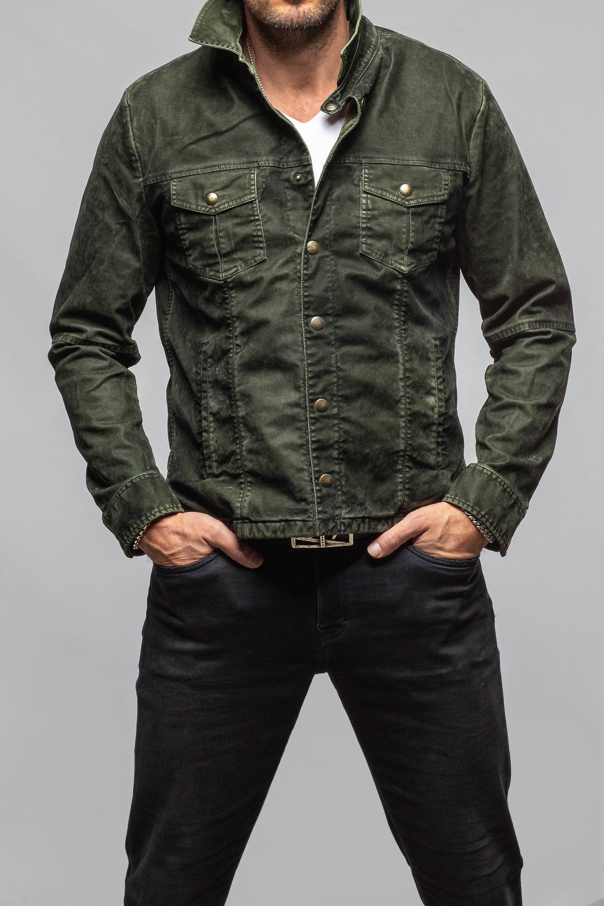 Diesel Moleskin Jacket In Military - AXEL'S