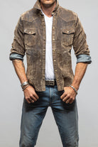 Axel's Premium Denim Joey Flocked Snap Shirt In Blue Gold Mens - Snap Shirts