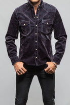 Axel's Premium Denim Joey Flocked Snap Shirt In Navy Mens - Snap Shirts