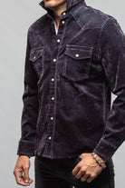Axel's Premium Denim Joey Flocked Snap Shirt In Navy Mens - Snap Shirts