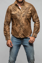 Axel's Premium Denim Joey II Leather Snap Shirt Mens - Snap Shirts