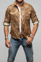 Axel's Premium Denim Joey II Leather Snap Shirt Mens - Snap Shirts