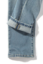 Kingman Denim In Light Wash Gold Stitch - AXEL'S