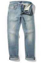 Kingman Denim In Light Wash Gold Stitch - AXEL'S