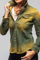 Maddi Fitted Western Snap Shirt In Marigold - AXEL'S